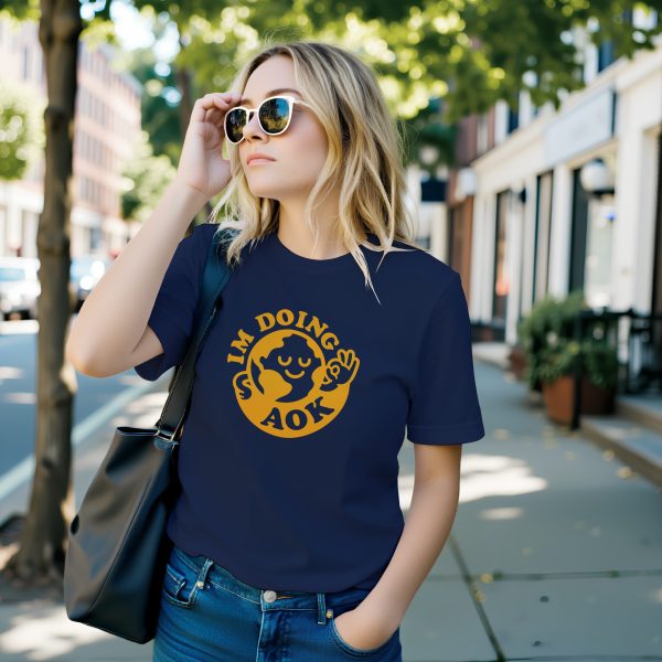 "I'm Doing AOK" Premium Unisex Crewneck T-shirt - Image 11
