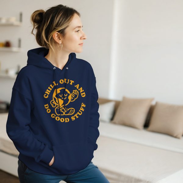 "Chill Out And Do Good Stuff" Classic Unisex Pullover Hoodie - Image 9