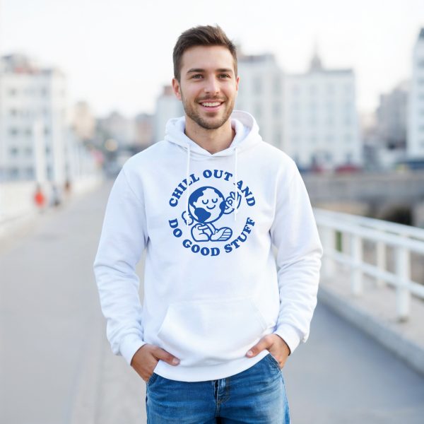 "Chill Out And Do Good Stuff" Classic Unisex Pullover Hoodie - Image 12